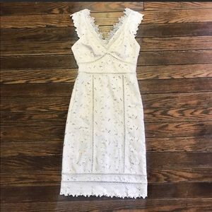 Anthropologie Saylor lace v-neck/v-back lace dress